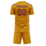 Custom Yellow Copper Rose Soccer Set