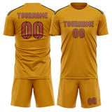 Custom Yellow Copper Rose Soccer Set