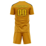 Custom Yellow Gold Soccer Set