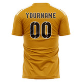 Custom Yellow Brown Soccer Jersey