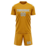 Custom Yellow Gray Soccer Set