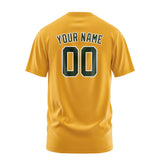 Custom Yellow Dark Green T-Shirt
