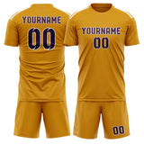 Custom Yellow Purple Soccer Set