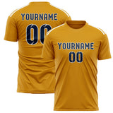 Custom Yellow Blue Soccer Jersey