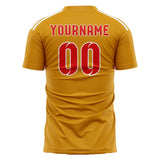 Custom Yellow Orange Red Soccer Jersey