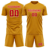 Custom Yellow Orange Red Soccer Set