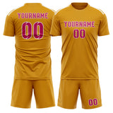 Custom Yellow Pink Soccer Set