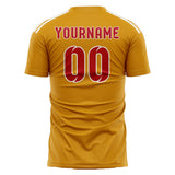 Custom Yellow Red Soccer Jersey
