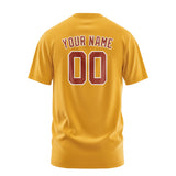 Custom Yellow Coral Red T-Shirt