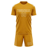 Custom Yellow Yellow Soccer Set