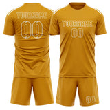 Custom Yellow Yellow Soccer Set