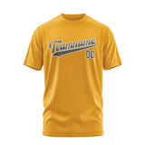 Custom Yellow Dark Grey T-Shirt
