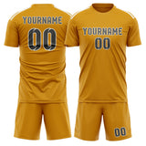 Custom Yellow Dark Grey Soccer Set