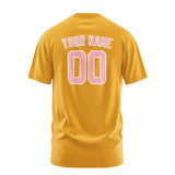 Custom Yellow Light Pink T-Shirt