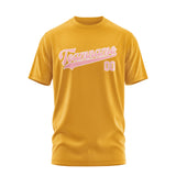 Custom Yellow Light Pink T-Shirt