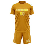 Custom Yellow Light Yellow Soccer Set