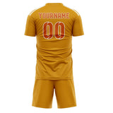 Custom Yellow Orange Soccer Set