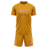 Custom Yellow Orange Soccer Set