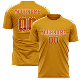 Custom Yellow Orange Soccer Jersey