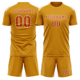 Custom Yellow Orange Soccer Set
