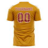 Custom Yellow Copper Rose Soccer Jersey