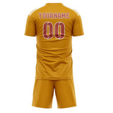 Custom Yellow Copper Rose Soccer Set