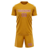 Custom Yellow Copper Rose Soccer Set
