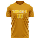 Custom Yellow Gold Soccer Jersey