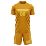 Custom Yellow Gold Soccer Set