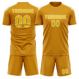 Custom Yellow Gold Soccer Set