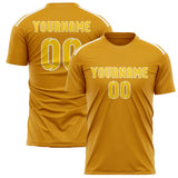 Custom Yellow Gold Soccer Jersey