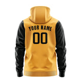 Custom Yellow Black Hoodie 1919171719B31717