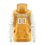 Custom Yellow White Hoodie 1919181819B31718