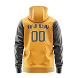 Custom Yellow Dark Grey Hoodie 1919202019B31820