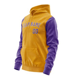 Custom Yellow Light Purple Hoodie 1919232319B31823