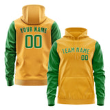 Custom Yellow Emerald Green Hoodie