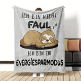 Gifts for Son Blanket, “Ich bin nicht faul, ich bin im Energiesparmodus”, From Parents, Birthday, Christmas, Everyday Encouragement, Motivational