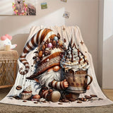 Blanket for Coffee Lovers Gifts - Warm Up with a Cup of Joy - From Family, Birthday, Christmas, Everyday Encouragement, Cozy Theme Blanket