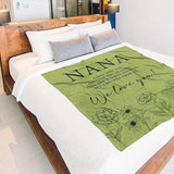 Gifts for Nana Blanket - Every Time You Snuggle This Blanket, Feel The Warmth Knowing It's A Big Hug From Us. We Love You! - From Family, Birthday Christmas Holiday, Inspirational