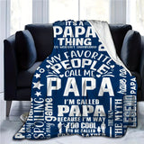 Blanket for Papa Gifts - My Favorite People Call Me Papa - From Children Grandchildren, Birthday Christmas Holiday, Inspirational Motivational