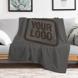 Custom Dark Gray Brown Blanket