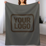 Custom Dark Gray Brown Blanket