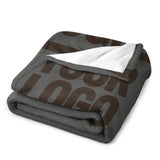 Custom Dark Gray Brown Blanket