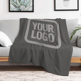 Custom Dark Gray Gray Blanket