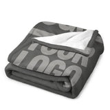 Custom Dark Gray Gray Blanket