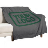Custom Dark Gray Moss Green Blanket