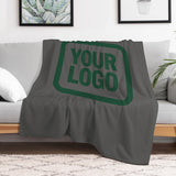 Custom Dark Gray Moss Green Blanket