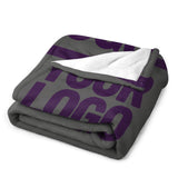 Custom Dark Gray Purple Blanket
