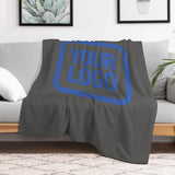 Custom Dark Gray Sky Blue Blanket