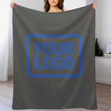 Custom Dark Gray Sky Blue Blanket